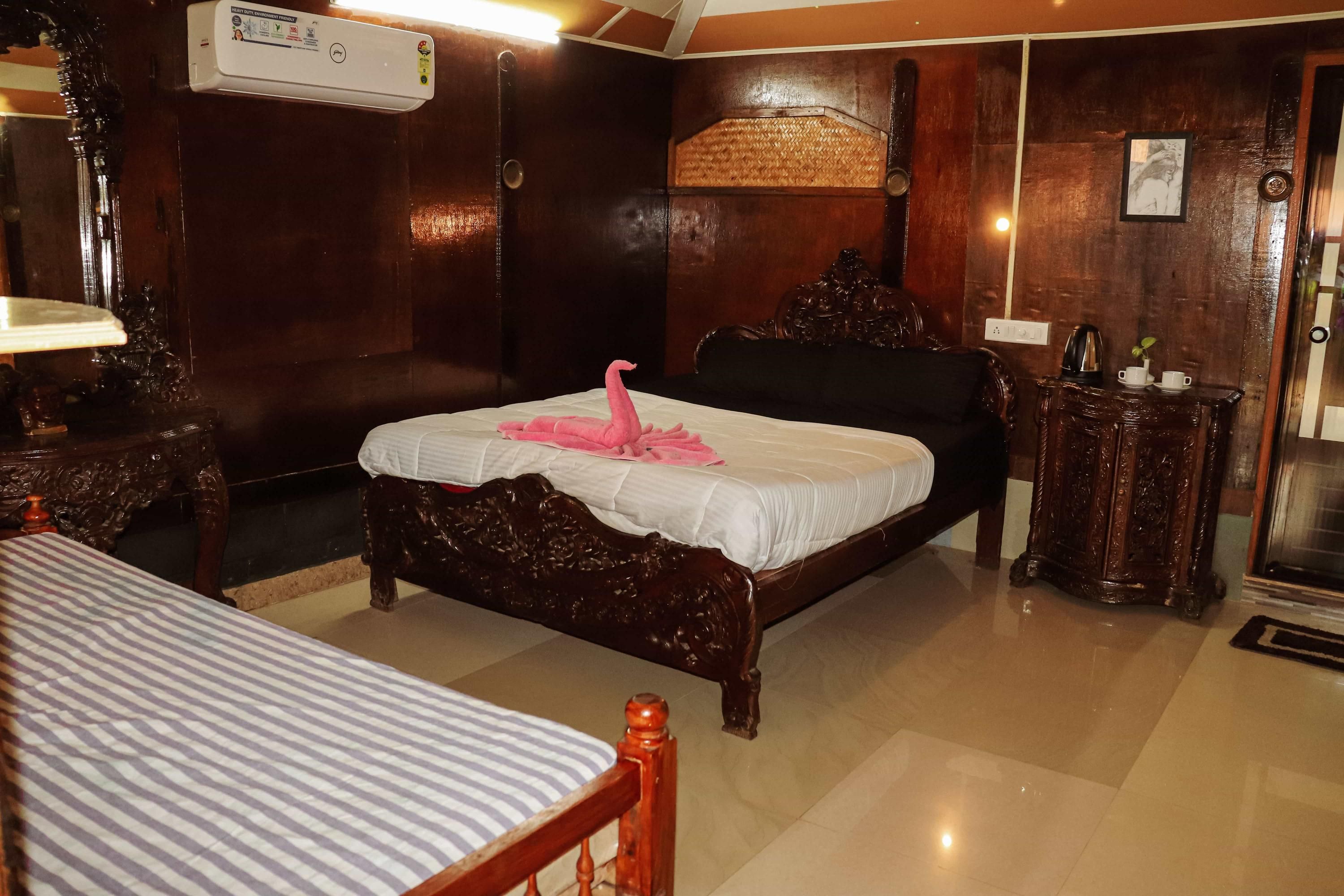 Kerala Bamboo House - فاركالا - غرفة نوم