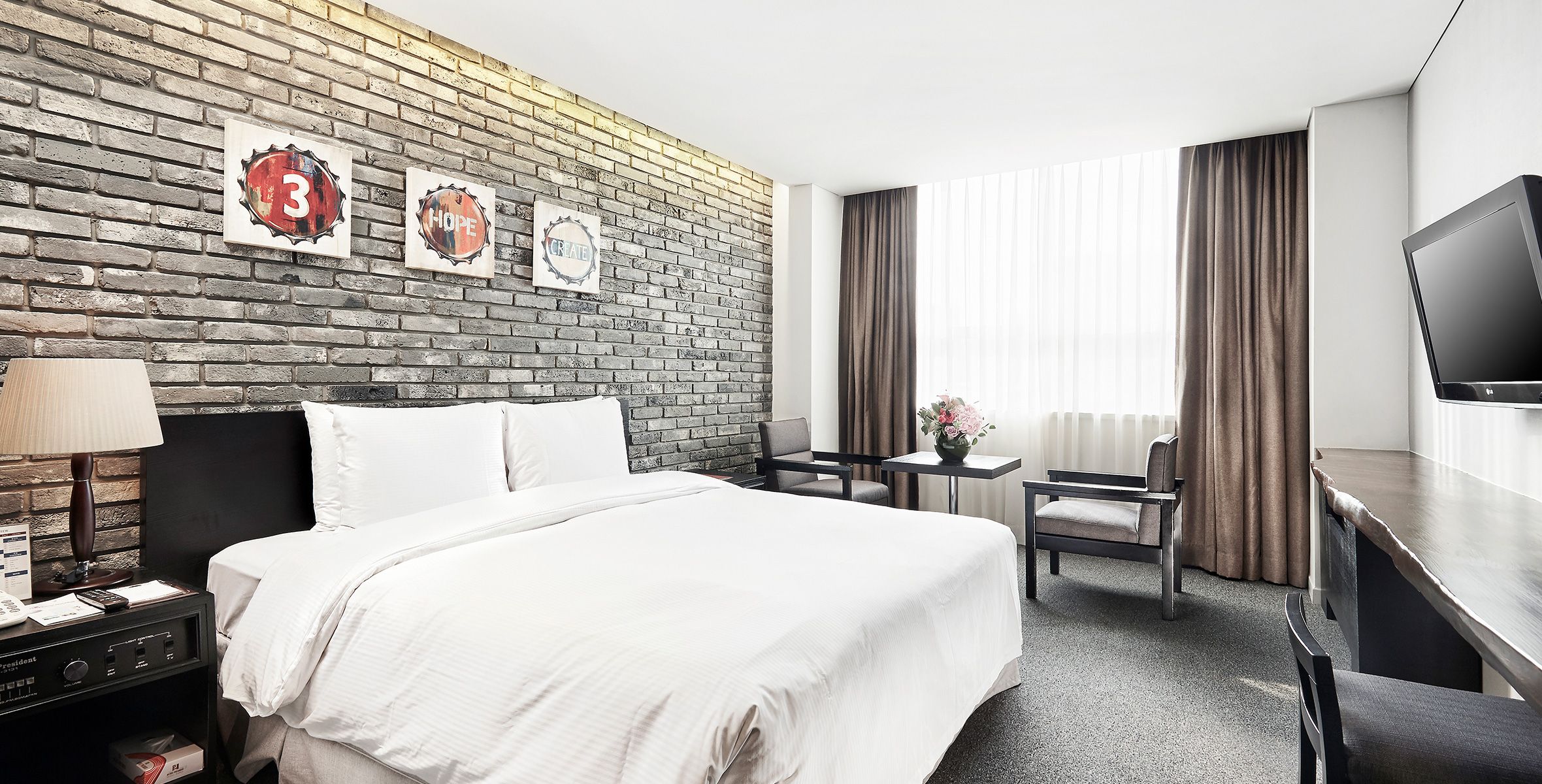 فندق بريزيدنت - سيول - غرفة نوم