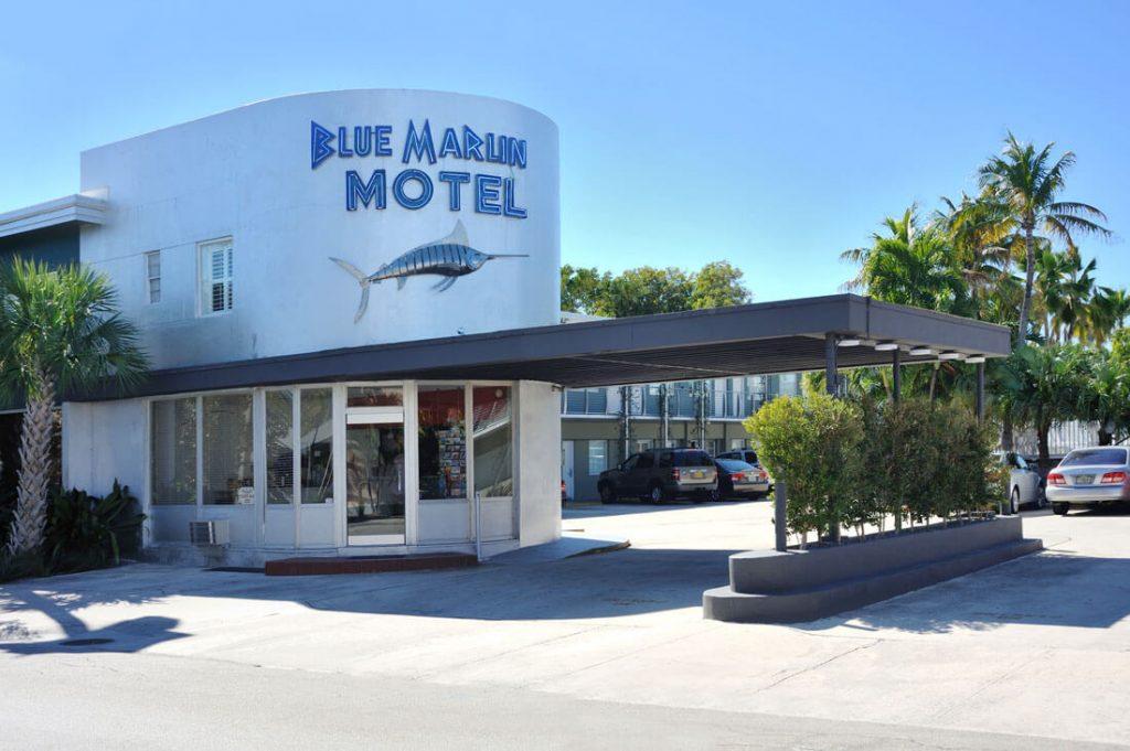 Blue shop marlin motel