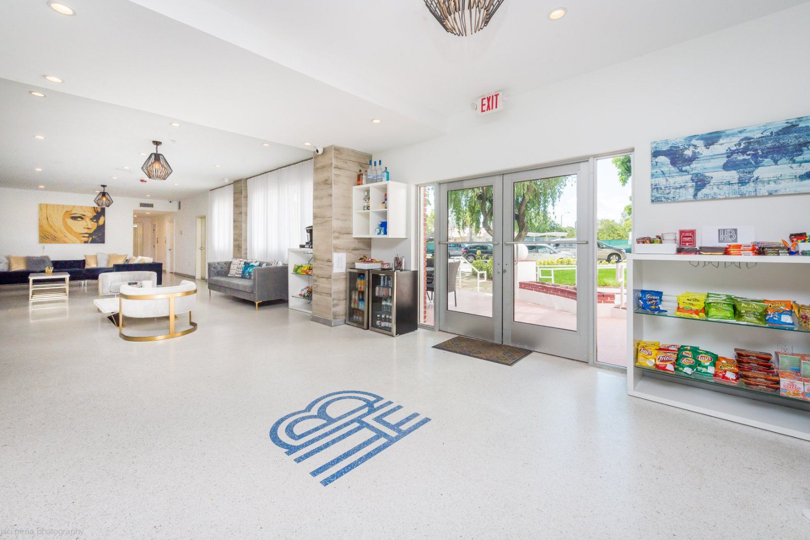 Lobby view of Hotel Belleza