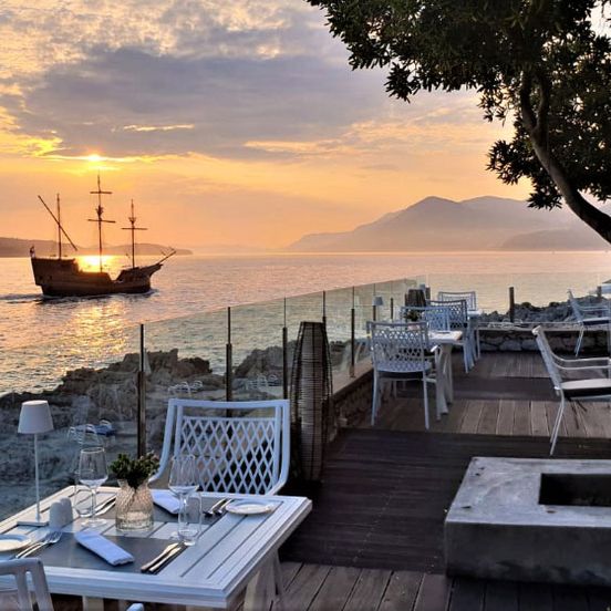 Patio view of Royal Ariston Hotel