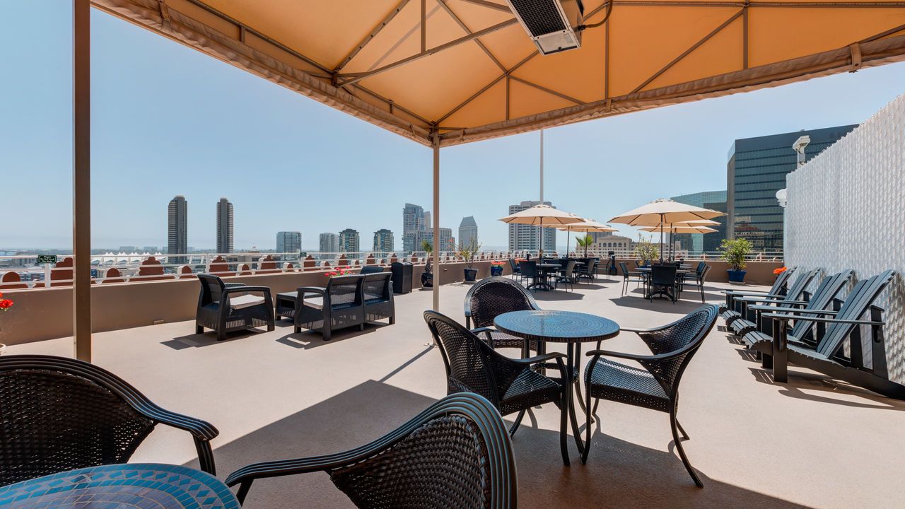 Balcony view of Gaslamp Plaza Suites