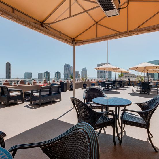 Balcony view of Gaslamp Plaza Suites