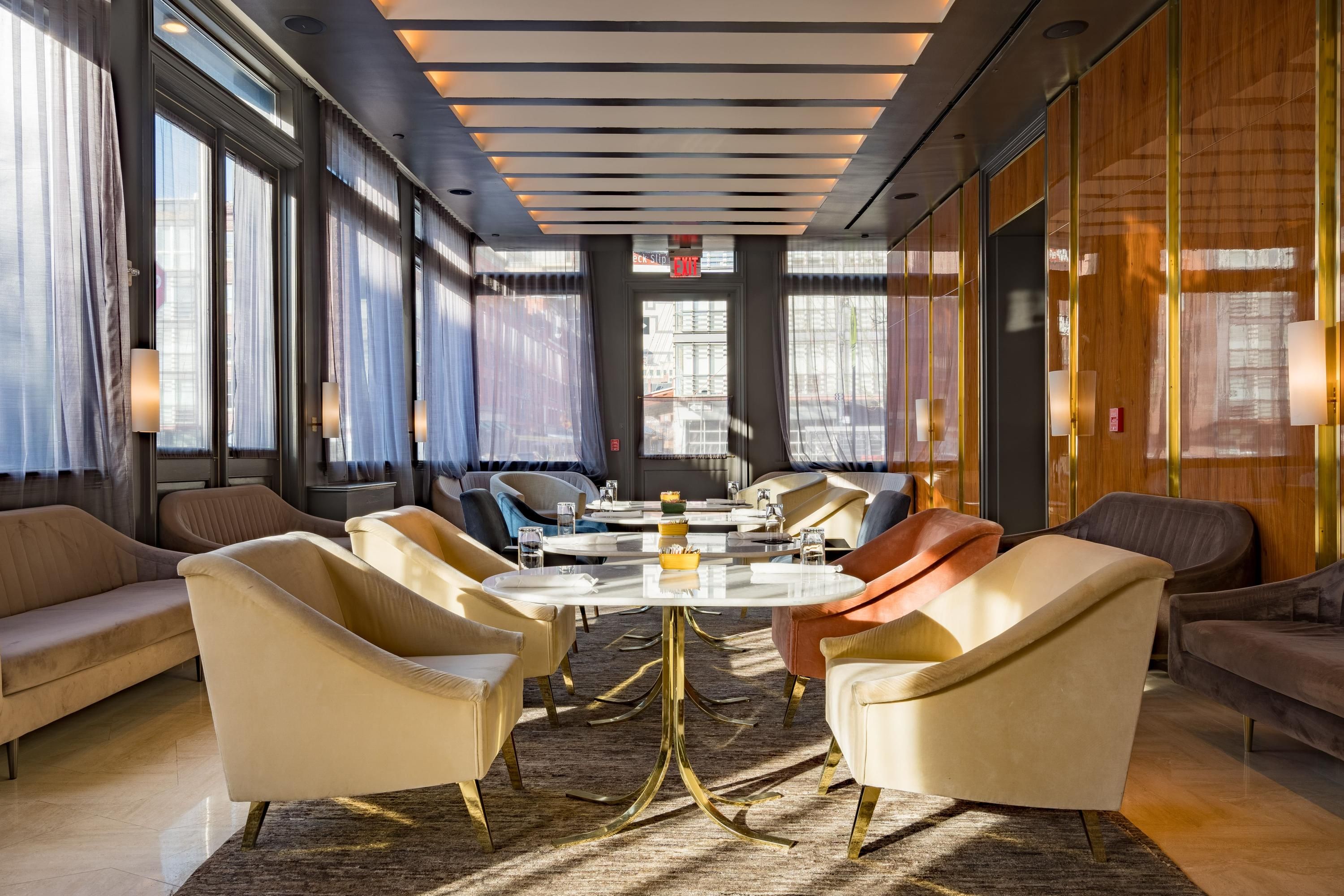 Lounge view of 33 Hotel, New York City, Seaport