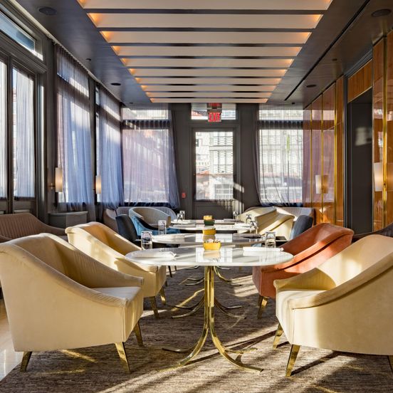 Lounge view of 33 Hotel, New York City, Seaport