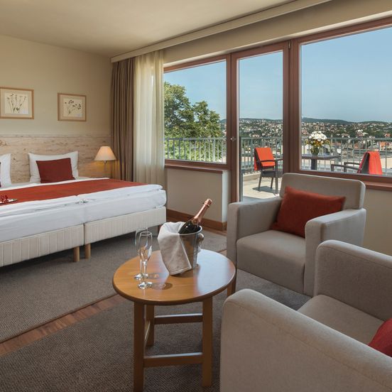 Bedroom view of Hotel Castle Garden