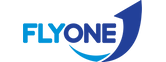 Het logo van FLYONE Armenia