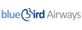 Het logo van BlueBird Airways